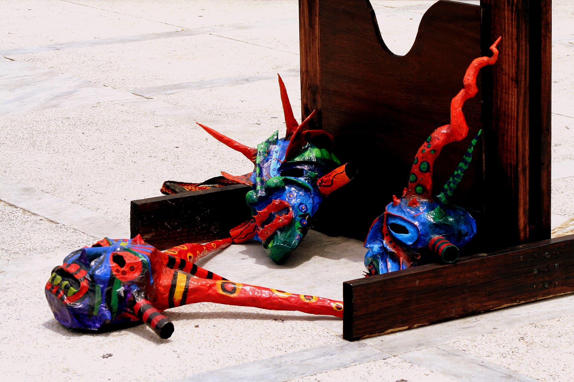 Vejigante masks — Santiago Apóstol festival
